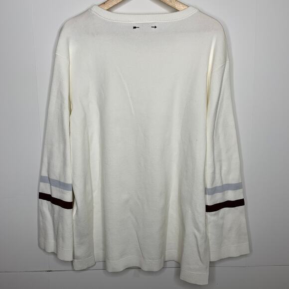 The Upside Halti Ulla White Oversized Knit Sweater Women's XL - Picture 9 of 15